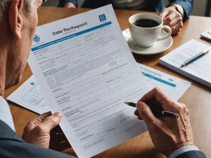 Segurado consultando no computador a data do pedido do benefício no Meu INSS